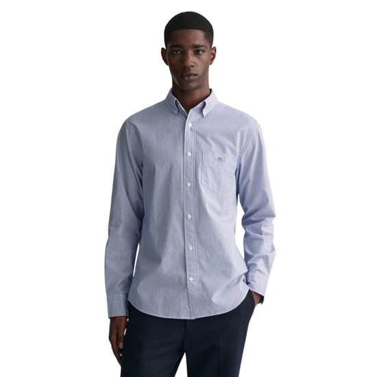 Gant Popeline overhemd voor heren in bankstijl (Blauw) - Image 2