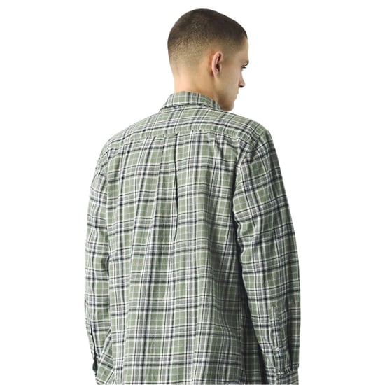 Pretty Green Herenoverhemd met lange mouwen en ruitjespatroon van Thornley (Groen) - Image 3