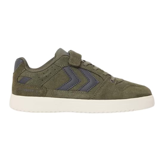 Hummel Chevron-suède sportschoenen voor kinderen (Stoffige Olijf) - Image 1