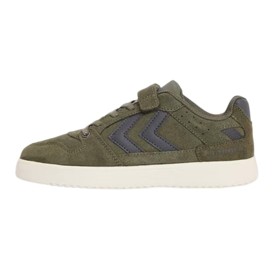 Hummel Chevron-suède sportschoenen voor kinderen (Stoffige Olijf) - Image 2