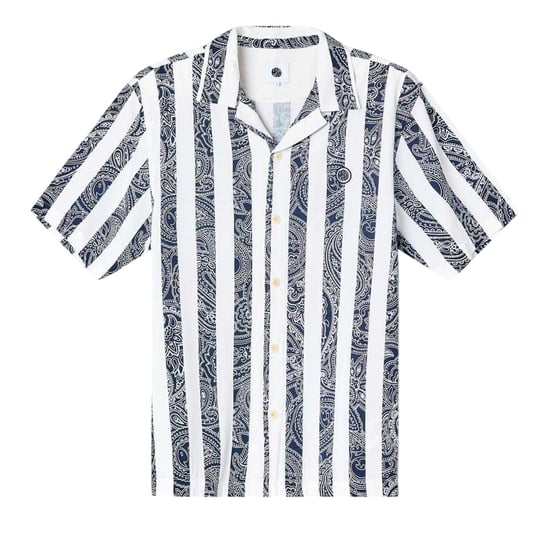 Pretty Green Heren Marshall Regular-overhemd met korte mouwen (Marine) - Image 2