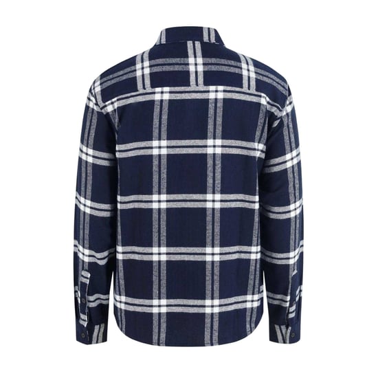 SoulCal Heren-shacket van geruite flanel met doorlopende rits en lange mouwen (Marine) - Image 2