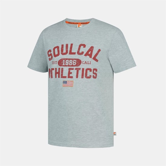 SoulCal Heren T-shirt met rugprint (Grijs) - Image 2