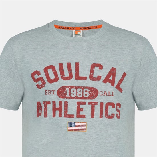 SoulCal Heren T-shirt met rugprint (Grijs) - Image 4