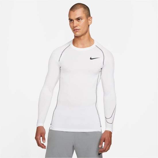 Nike Heren Pro Core T-shirt met lange mouwen (Wit) - Image 1