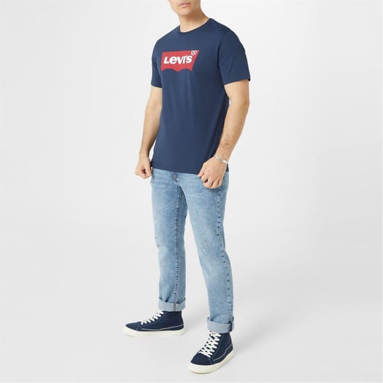 Levis Heren Batwing Logo T-Shirt (Marine) - Image 2