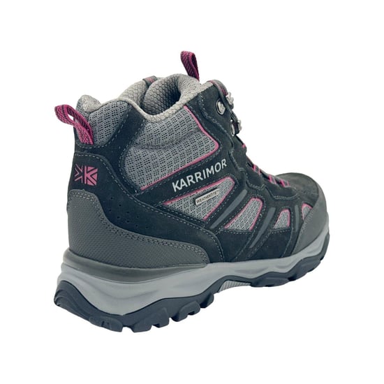 Karrimor Waterdichte wandelschoenen van suède voor dames, model Mount (Zwart/roze) - Image 2