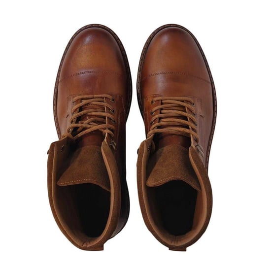 Firetrap Herenwandelschoenen van Ralf met ronde neus en leren bovenwerk (Tan) - Image 4