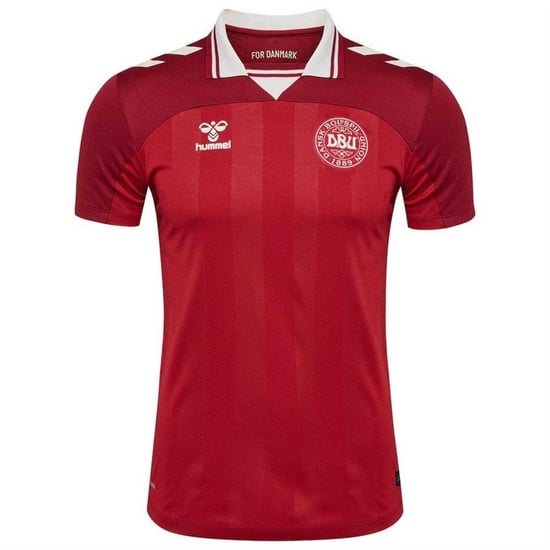 Hummel Herenvoetbalshirt Denemarken 2025 (Rood) - Image 1