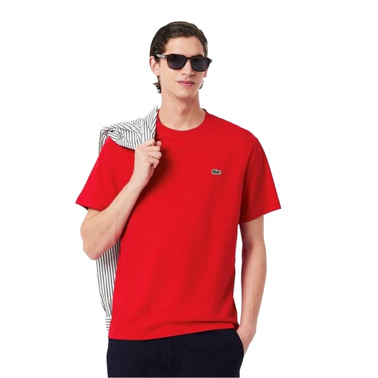 Lacoste Heren Geborduurd T-shirt met logo (Rood) - Image 1