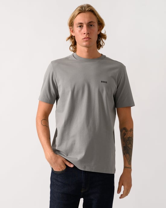 t-shirt Boss Green tee stretch grijs katoen - Image 1