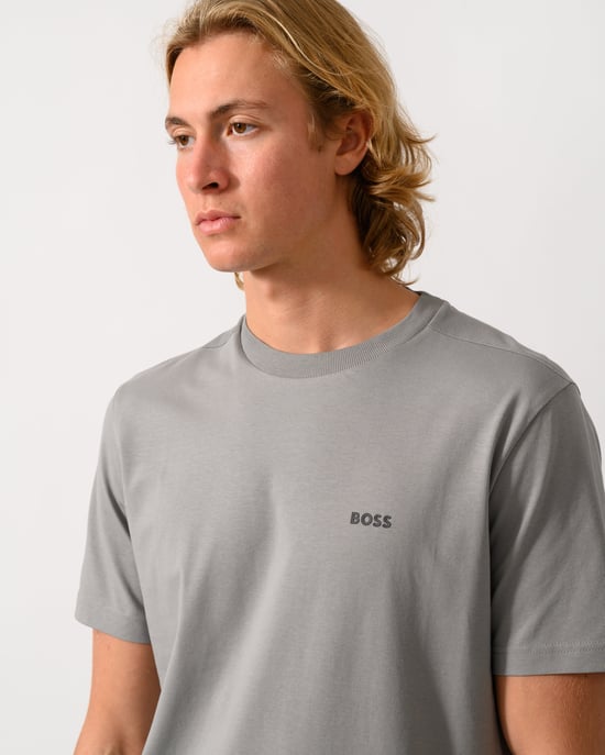 t-shirt Boss Green tee stretch grijs katoen - Image 3