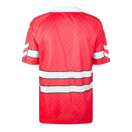 Hummel Unisex voetbalshirt voor volwassenen uit 1988, Denemarken (Rood, Wit) - Image 2