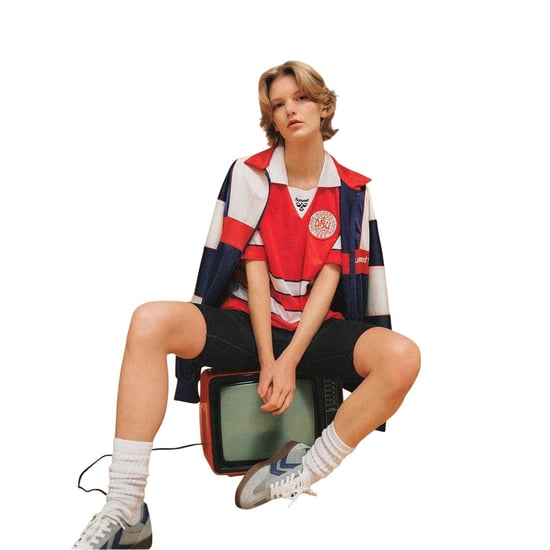 Hummel Unisex voetbalshirt voor volwassenen uit 1988, Denemarken (Rood, Wit) - Image 3