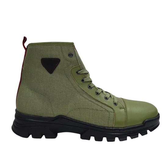 Firetrap Lucas leren gevechtslaarzen voor heren (Lichtgroen) - Image 1
