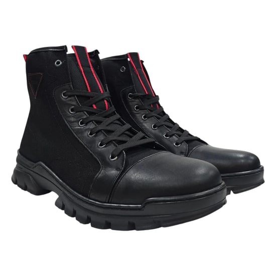 Firetrap Lucas leren gevechtslaarzen voor heren (Zwart) - Image 5