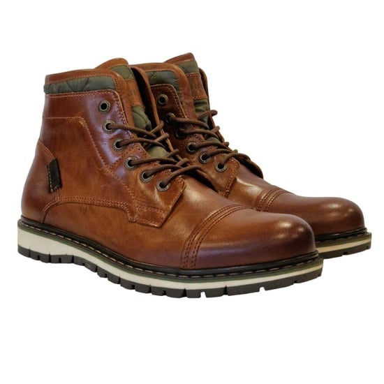 Firetrap Aubin leren enkellaarzen voor heren (Kameel) - Image 5