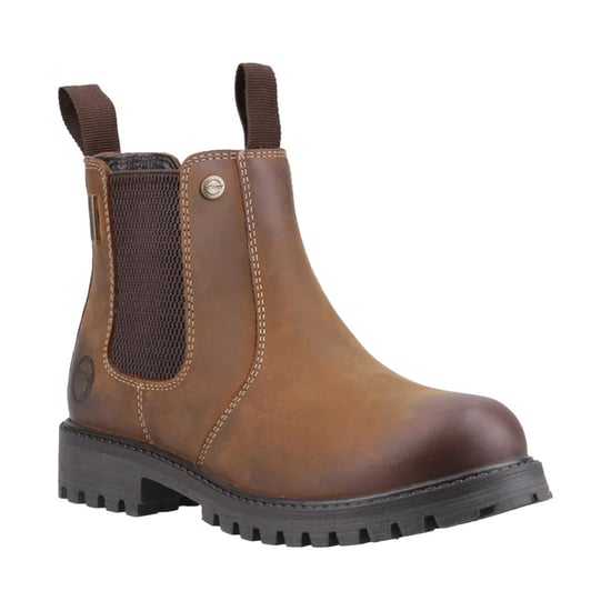 Cotswold Kinderen Aston Volnerf Leren Pull Up Dealer Boots (Tan) - Image 5