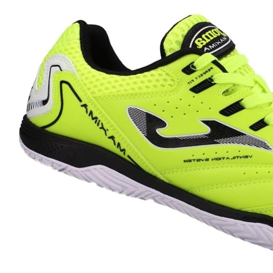 Joma Maxima-zaalvoetbalschoenen voor heren met verstevigde neus (Fluorescerend Geel/Zwart) - Image 4