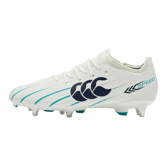Canterbury Unisex Volwassenen Speed Falcon 2.0 Team Soft Ground Rugby Schoenen (Wit/Groen) - Image 3