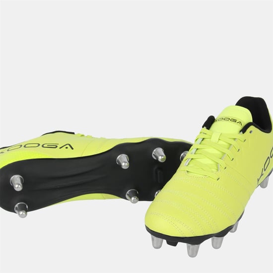 KooGa Mens Power SG leren rugbyschoenen (Geel/zwart) - Image 3