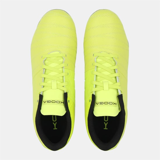 KooGa Mens Power SG leren rugbyschoenen (Geel/zwart) - Image 4
