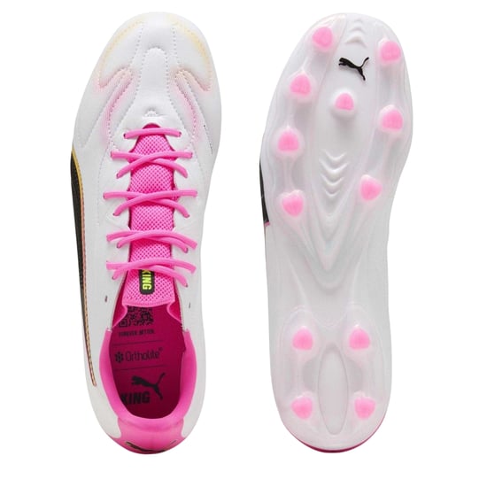 Puma Heren King Match Stevige Grond Voetbalschoenen (Roze) - Image 3