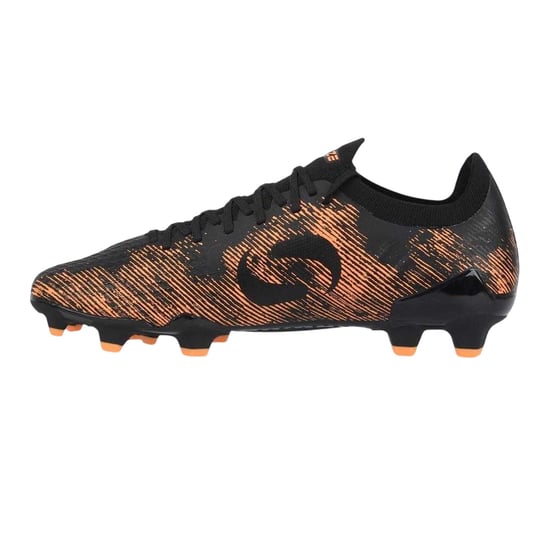Sondico Voetbalschoenen voor heren met strepen, voor harde ondergrond (Zwart/Oranje) - Image 3