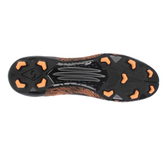 Sondico Voetbalschoenen voor heren met strepen, voor harde ondergrond (Zwart/Oranje) - Image 4