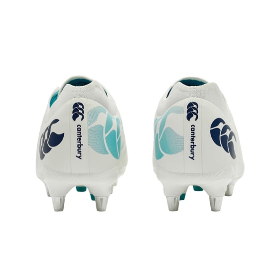 Canterbury Heren Phoenix 2.0 Pro Soft Ground Rugby Schoenen (Wit/Groen) - Image 2