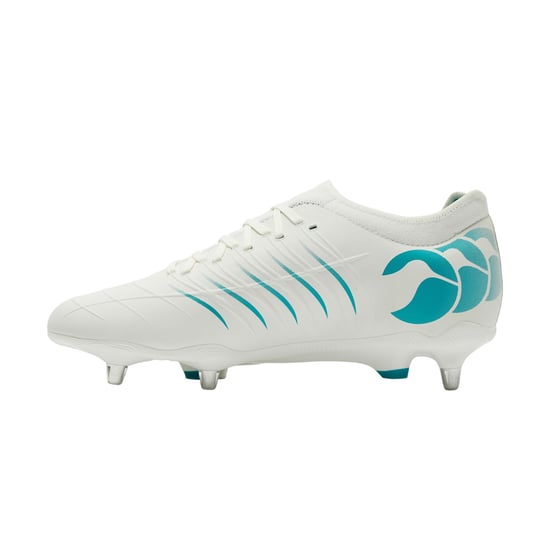Canterbury Heren Phoenix 2.0 Pro Soft Ground Rugby Schoenen (Wit/Groen) - Image 3