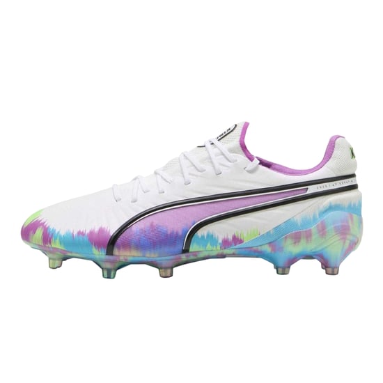 Puma King Ultimate Brilliance Tie Dye voetbalschoenen voor heren, voor harde ondergrond (Wit) - Image 3