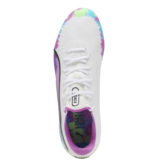 Puma King Ultimate Brilliance Tie Dye voetbalschoenen voor heren, voor harde ondergrond (Wit) - Image 4