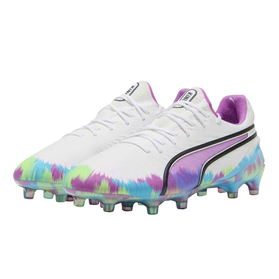 Puma King Ultimate Brilliance Tie Dye voetbalschoenen voor heren, voor harde ondergrond (Wit) - Image 6