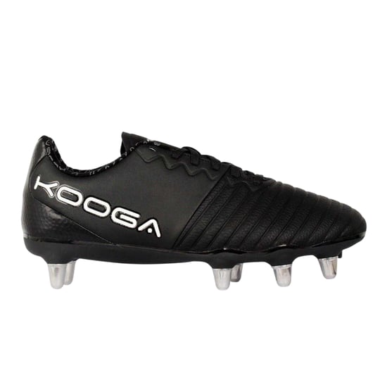 KooGa Mens Power SG leren rugbyschoenen (Zwart, Wit) - Image 1