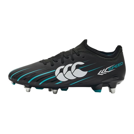 Canterbury Unisex Volwassen Speed Falcon 2.0 Team Soft Ground Rugby Schoenen (Zwart/Groen) - Image 3