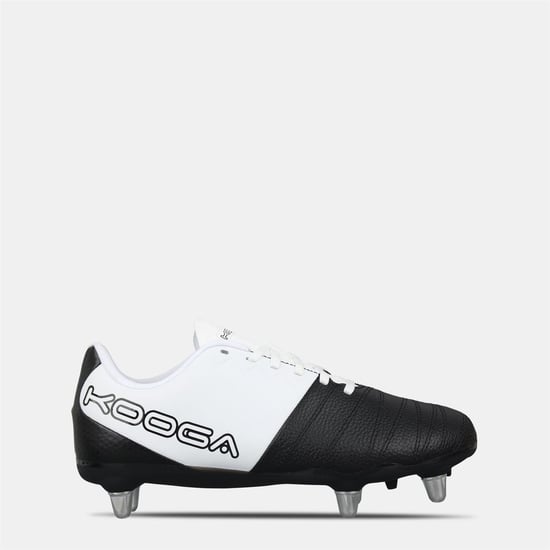 KooGa Synthetische rugbyschoenen voor kinderen (Wit, Zwart) - Image 1