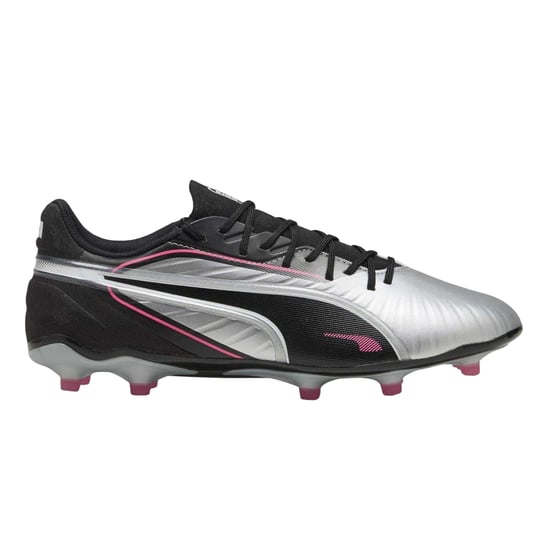 Puma Heren King Match Stevige Grond Voetbalschoenen (Zilver/Zwart) - Image 2