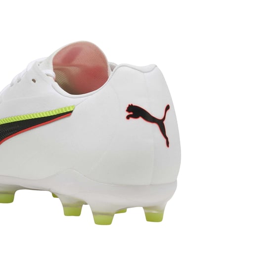 Puma Heren King Match Stevige Grond Voetbalschoenen (Wit, Zwart) - Image 4
