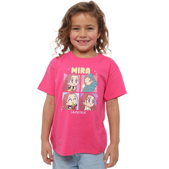 K-Pop Demon Hunters Kinderen Huntrix Mira Chibi Groep T-Shirt (Fuchsia) - Image 1