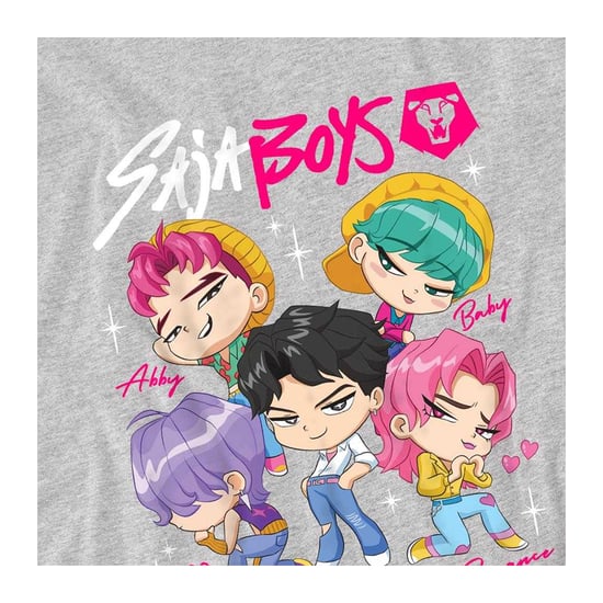 K-Pop Demon Hunters Kinderen Saja Jongens Chibi T-Shirt (Heather Grijs) - Image 3