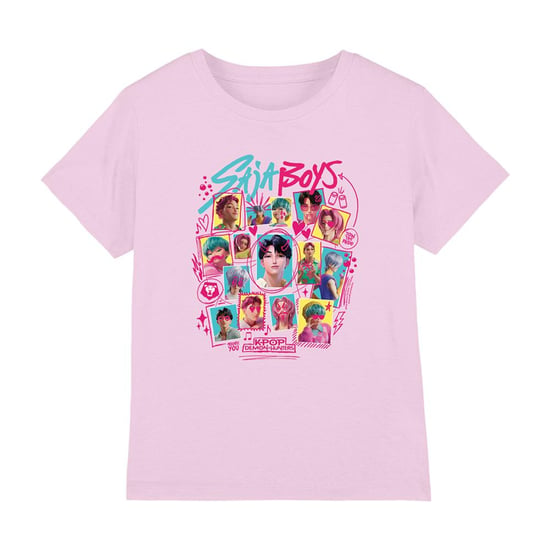 K-Pop Demon Hunters Kinderen Soda Pop Saja Jongens Doodles T-Shirt (Roze) - Image 1