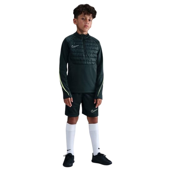 Nike Raglan-shirt met lange mouwen en Swoosh-logo voor kinderen, van drillstof (Zeewier/Kalk) - Image 1
