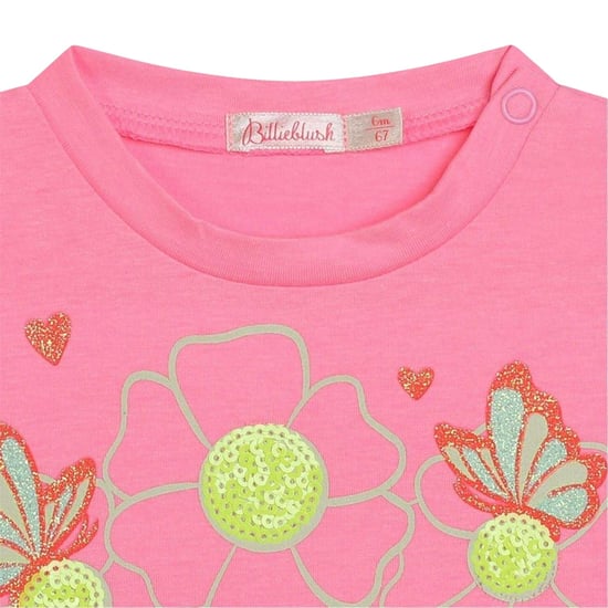 Billieblush T-shirt met ronde hals en bloemenprint voor babymeisjes (Roze) - Image 4