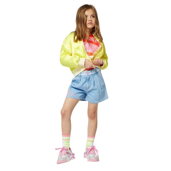Billieblush T-shirt met kleurblokken en strepen voor kinderen (Koraal) - Image 1