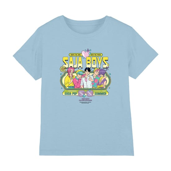 K-Pop Demon Hunters Kinderen Saja Jongens Festival Poster T-Shirt (Lichtblauw) - Image 1