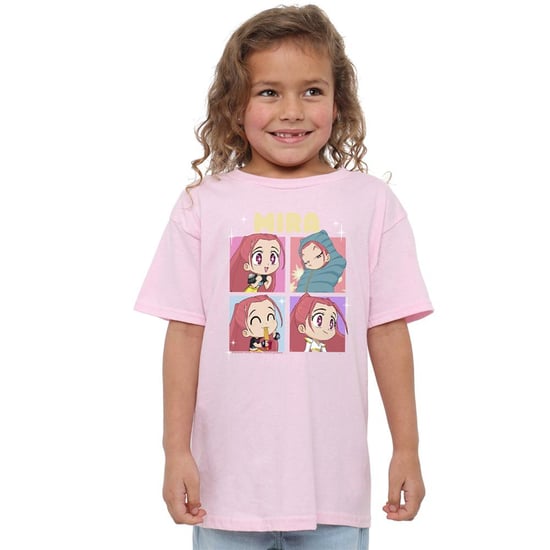 K-Pop Demon Hunters Huntrix Mira Chibi-groeps-T-shirt voor kinderen (Lichtroze) - Image 1