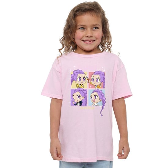 K-Pop Demon Hunters Kinderen Huntrix Rumi Chibi Groep T-Shirt (Licht Roze) - Image 4