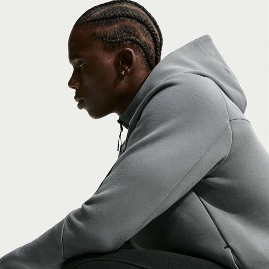 Nike Heren-hoodie met ritssluiting en chevronpatroon (Rook Grijs) - Image 3