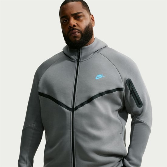 Nike Heren-hoodie met ritssluiting en chevronpatroon (Rook Grijs) - Image 4